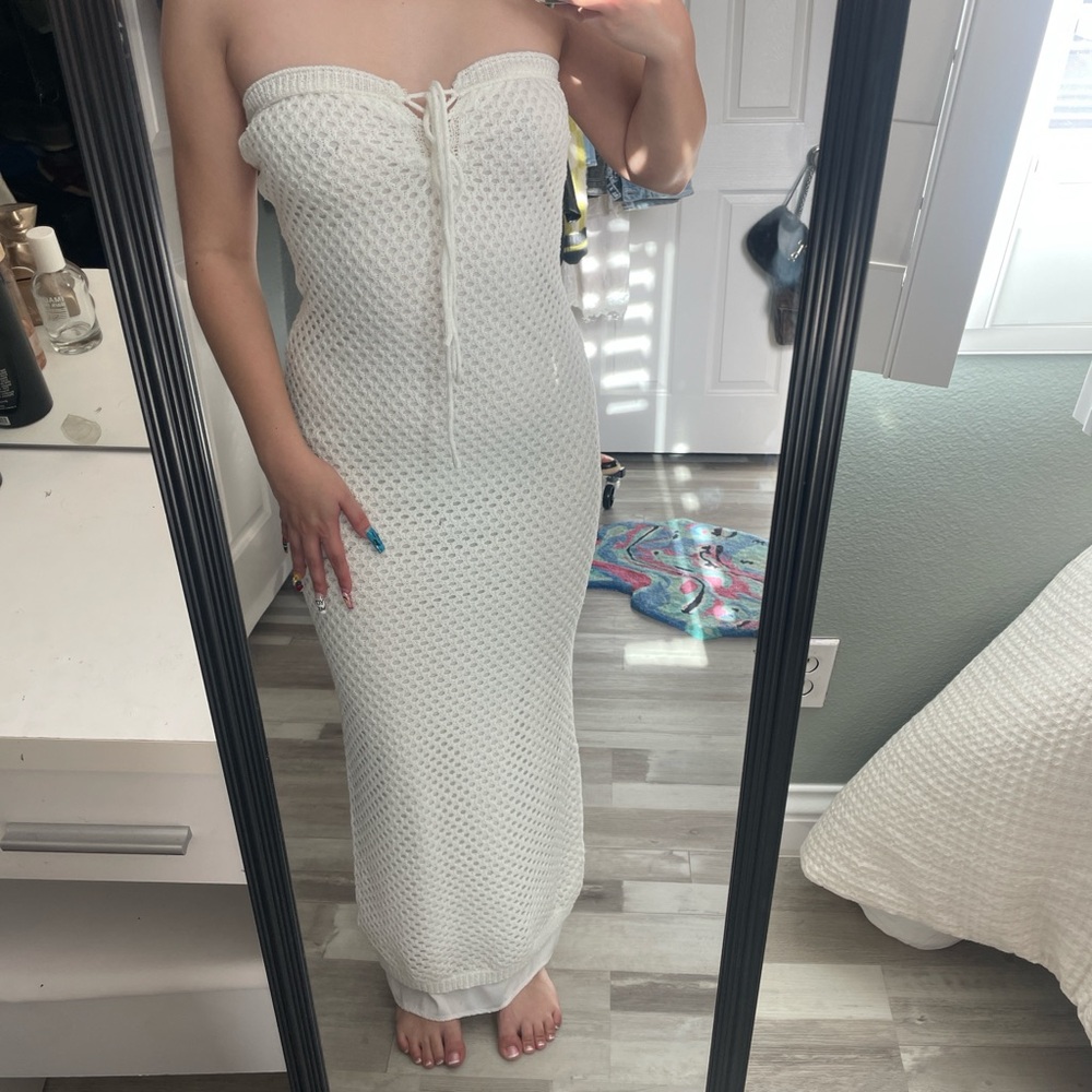 PRINCESS POLLY CROCHET MAXI DRESS!🥥